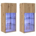 Casa si Gradina - Mobilier - Comode si corpuri - Comode - Sifonieri pentru TV montate pe perete 2 pcs Stejar Artizanal - Infinity.ro