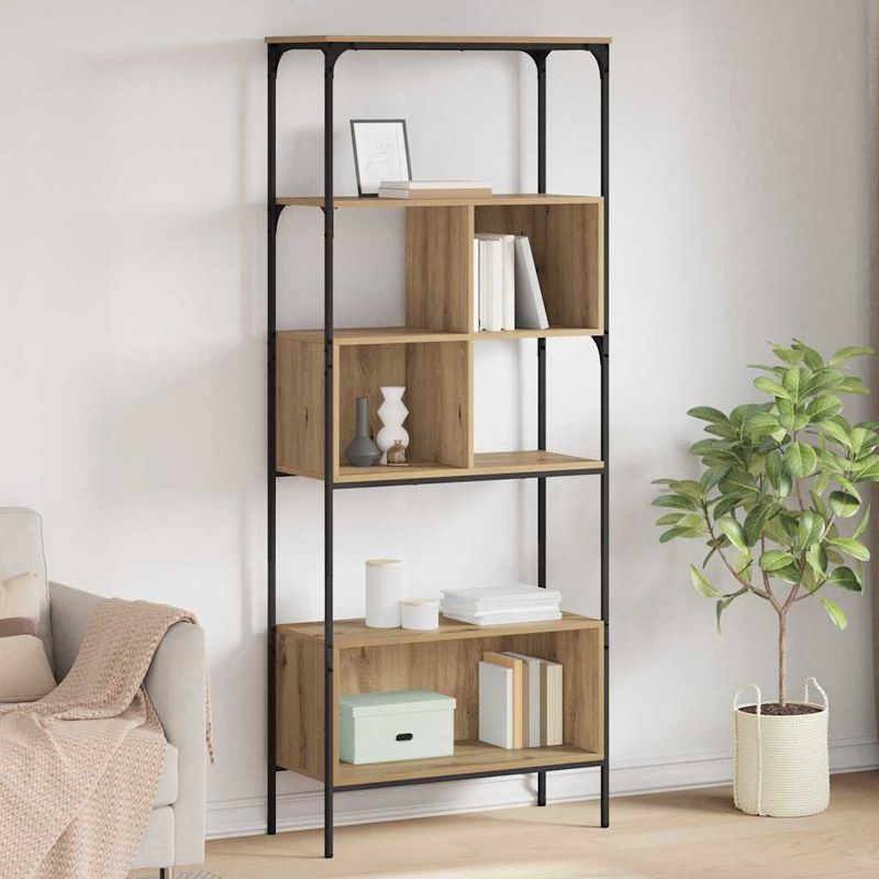 Casa si Gradina - Mobilier - Biblioteci si rafturi - Biblioteci - Biblioteca Stejar Artizanal 76 x 33 x 188,5 cm Lemn compozit - Infinity.ro