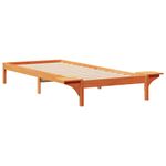 Casa si Gradina - Mobilier - Paturi si accesorii - Paturi - Cadru de pat cu mese laterale Maroniu cerat 90 x 210 cm - Infinity.ro