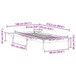Casa si Gradina - Mobilier - Paturi si accesorii - Paturi - Cadru de pat cu mese laterale Maroniu cerat 90 x 210 cm - Infinity.ro