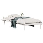 Casa si Gradina - Mobilier - Paturi si accesorii - Paturi - Cadru de pat cu mese laterale Alb 100 x 210 cm - Infinity.ro