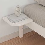 Casa si Gradina - Mobilier - Paturi si accesorii - Paturi - Cadru de pat cu mese laterale Alb 100 x 210 cm - Infinity.ro