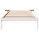 Casa si Gradina - Mobilier - Paturi si accesorii - Paturi - Cadru de pat cu mese laterale Alb 100 x 210 cm - Infinity.ro