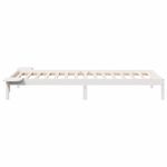 Casa si Gradina - Mobilier - Paturi si accesorii - Paturi - Cadru de pat cu mese laterale Alb 100 x 210 cm - Infinity.ro