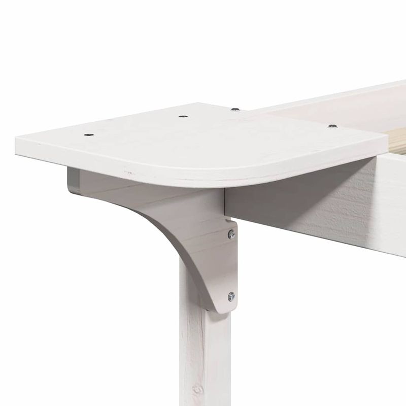 Casa si Gradina - Mobilier - Paturi si accesorii - Paturi - Cadru de pat cu mese laterale Alb 100 x 210 cm - Infinity.ro