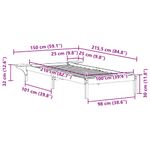 Casa si Gradina - Mobilier - Paturi si accesorii - Paturi - Cadru de pat cu mese laterale Alb 100 x 210 cm - Infinity.ro