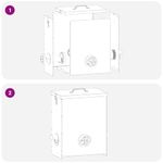 Petshop - Accesorii petshop - Castroane si adapatori - Feeder pentru pui 2 pcs Negru 32,5 x 20,5 x 43 cm - Infinity.ro