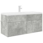 Casa si Gradina - Mobilier - Mobilier baie - Comode baie - Comoda de chiuveta Pe perete Gri din beton 38,5 x 100 x 46 cm - Infinity.ro