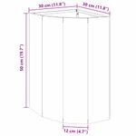 Casa si Gradina - Gradinarit si plante - Plante si ghivece - Ghivece si suporturi - Ghiveci de colt Argintiu 30 x 30 x 50 cm Otel inoxidabil - Infinity.ro