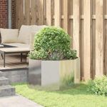 Casa si Gradina - Gradinarit si plante - Plante si ghivece - Ghivece si suporturi - Jardiniera Argintiu 90 x 90 x 50 cm Otel Galvanizat - Infinity.ro