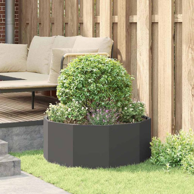 Casa si Gradina - Gradinarit si plante - Plante si ghivece - Ghivece si suporturi - Jardiniera Negru 90 x 90 x 35 cm Otel - Infinity.ro