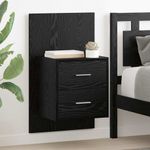 Casa si Gradina - Mobilier - Comode si corpuri - Noptiere - Noptiera suspendata 2 pcs Stejar Negru 48,5 x 32,5 x 80 cm - Infinity.ro