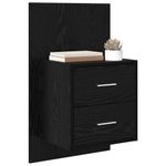 Casa si Gradina - Mobilier - Comode si corpuri - Noptiere - Noptiera suspendata 2 pcs Stejar Negru 48,5 x 32,5 x 80 cm - Infinity.ro