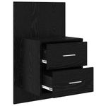 Casa si Gradina - Mobilier - Comode si corpuri - Noptiere - Noptiera suspendata 2 pcs Stejar Negru 48,5 x 32,5 x 80 cm - Infinity.ro