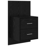 Casa si Gradina - Mobilier - Comode si corpuri - Noptiere - Noptiera suspendata 2 pcs Stejar Negru 48,5 x 32,5 x 80 cm - Infinity.ro