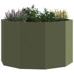 Casa si Gradina - Gradinarit si plante - Plante si ghivece - Ghivece si suporturi - Jardiniera Verde masliniu 60 x 60 x 35 cm Otel - Infinity.ro