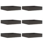 Casa si Gradina - Gradina si terasa - Garduri, panouri si accesorii - Margine pentru gazon 6 pcs Negru 60 x 60 x 13 cm Otel - Infinity.ro