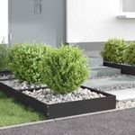 Casa si Gradina - Gradina si terasa - Garduri, panouri si accesorii - Margine pentru gazon 6 pcs Negru 60 x 60 x 13 cm Otel - Infinity.ro