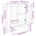 Casa si Gradina - Mobilier - Comode si corpuri - Comode - Bufet Lemn Vechi 70 x 31 x 115 cm Lemn Ingineresc si Fier - Infinity.ro
