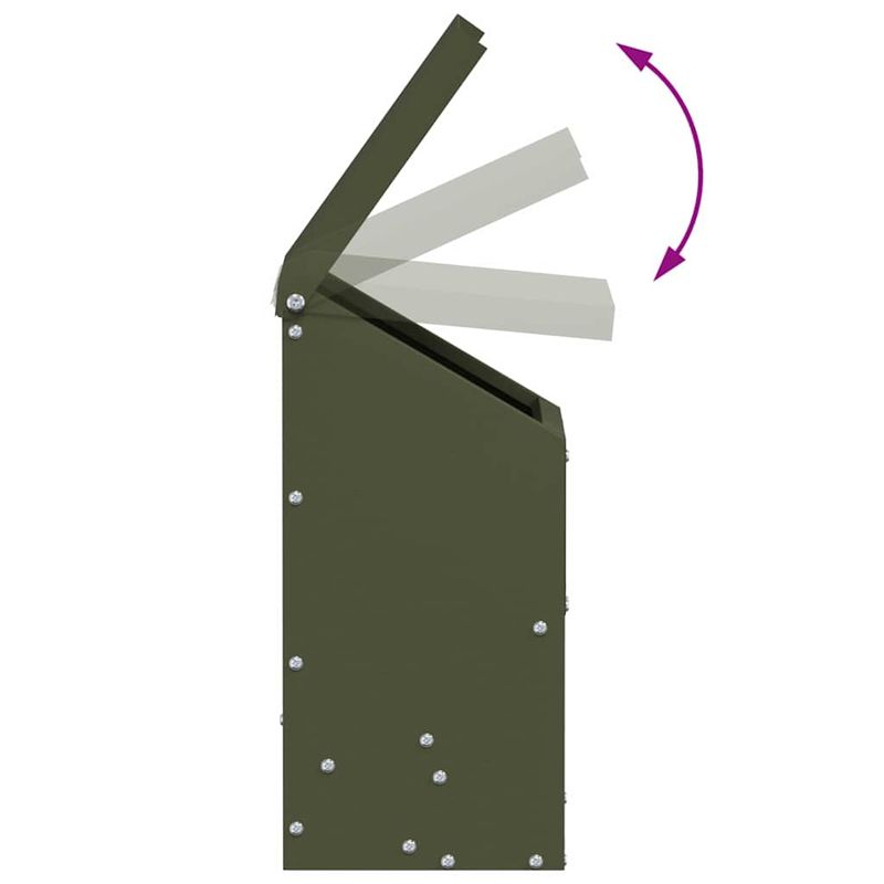 Petshop - Accesorii petshop - Castroane si adapatori - Feeder pentru pui Verde masliniu 21 x 16 x 33 cm - Infinity.ro