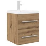 Casa si Gradina - Mobilier - Mobilier baie - Comode baie - Comoda de chiuveta cu sertar Stejar Artizanal 38,5 x 41 x 48 cm - Infinity.ro