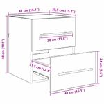 Casa si Gradina - Mobilier - Mobilier baie - Comode baie - Comoda de chiuveta cu sertar Stejar Artizanal 38,5 x 41 x 48 cm - Infinity.ro