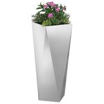 Casa si Gradina - Gradinarit si plante - Plante si ghivece - Ghivece si suporturi - Jardiniera 2 pcs Argintiu 30 x 30 x 75 cm Otel Galvanizat - Infinity.ro