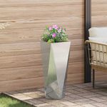 Casa si Gradina - Gradinarit si plante - Plante si ghivece - Ghivece si suporturi - Jardiniera 2 pcs Argintiu 30 x 30 x 75 cm Otel Galvanizat - Infinity.ro