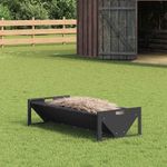 Petshop - Accesorii petshop - Castroane si adapatori - Jgheab pentru hranirea animalelor Negru 108 x 50 x 28 cm - Infinity.ro