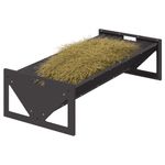 Petshop - Accesorii petshop - Castroane si adapatori - Jgheab pentru hranirea animalelor Negru 108 x 50 x 28 cm - Infinity.ro