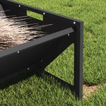 Petshop - Accesorii petshop - Castroane si adapatori - Jgheab pentru hranirea animalelor Negru 108 x 50 x 28 cm - Infinity.ro
