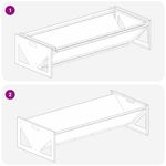 Petshop - Accesorii petshop - Castroane si adapatori - Jgheab pentru hranirea animalelor Negru 108 x 50 x 28 cm - Infinity.ro