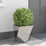 Casa si Gradina - Gradinarit si plante - Plante si ghivece - Ghivece si suporturi - Jardiniera 2 pcs Argintiu 50 x 50 x 50 cm Otel inoxidabil - Infinity.ro
