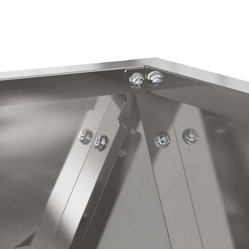 Casa si Gradina - Gradinarit si plante - Plante si ghivece - Ghivece si suporturi - Jardiniera 2 pcs Argintiu 50 x 50 x 50 cm Otel inoxidabil - Infinity.ro