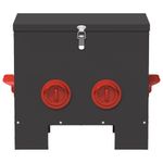 Petshop - Accesorii petshop - Castroane si adapatori - Feeder pentru pui Negru 60.5 x 29 x 51 cm Otel Laminat la Rece - Infinity.ro