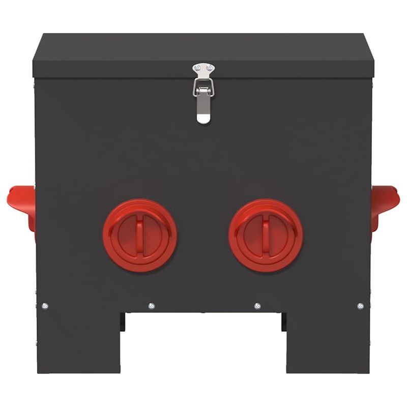 Petshop - Accesorii petshop - Castroane si adapatori - Feeder pentru pui Negru 60.5 x 29 x 51 cm Otel Laminat la Rece - Infinity.ro