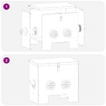 Petshop - Accesorii petshop - Castroane si adapatori - Feeder pentru pui Negru 60.5 x 29 x 51 cm Otel Laminat la Rece - Infinity.ro