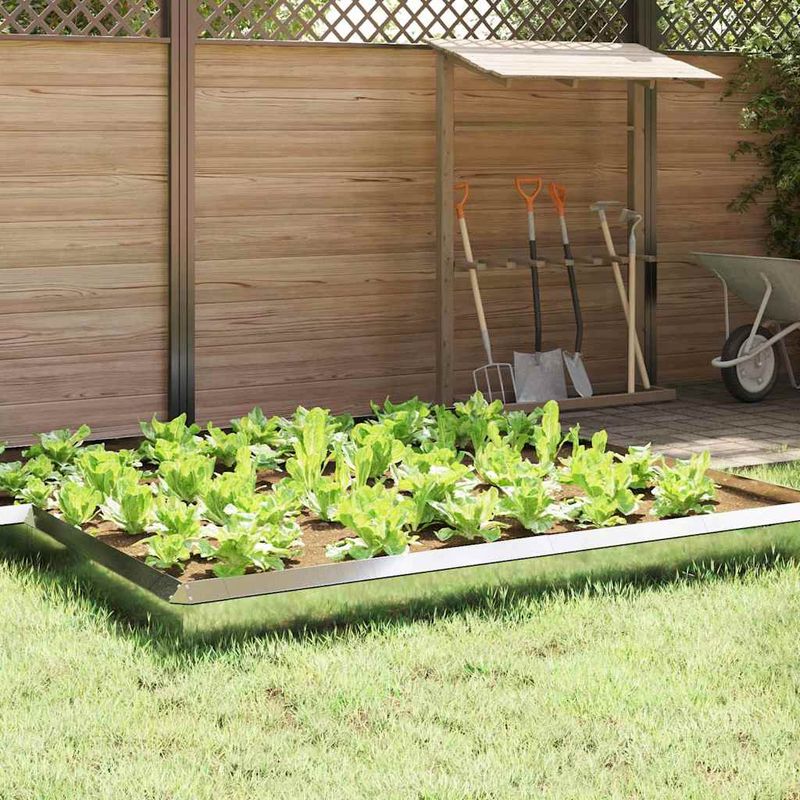 Casa si Gradina - Gradina si terasa - Garduri, panouri si accesorii - Gard pentru melci Argintiu 50 x 3,5 x 25 cm Otel Galvanizat - Infinity.ro