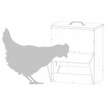 Petshop - Accesorii petshop - Castroane si adapatori - Feeder pentru pui Argintiu 20 x 25 x 35 cm Otel Galvanizat - Infinity.ro