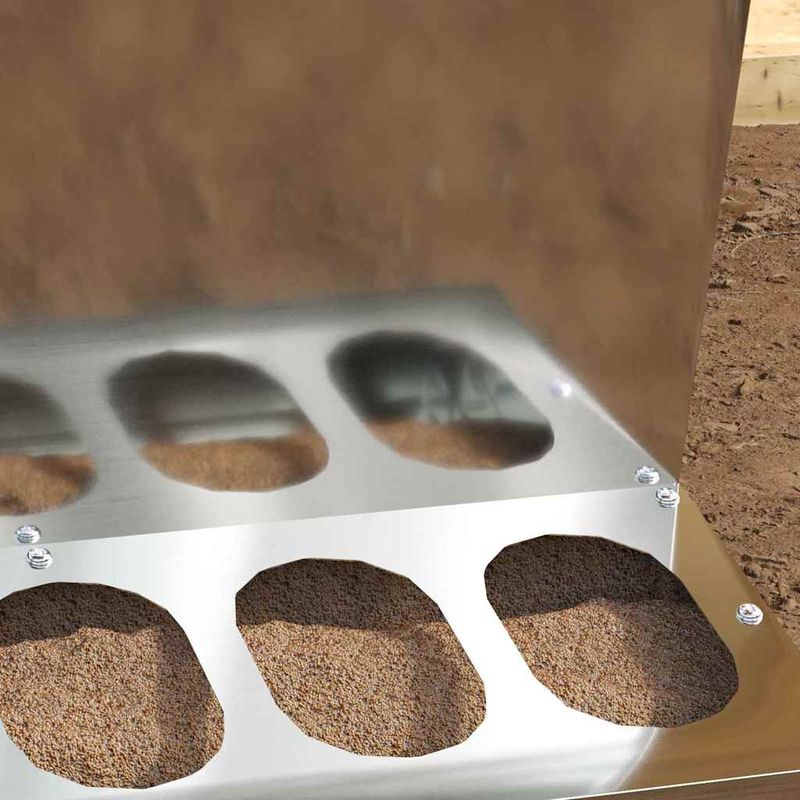 Petshop - Accesorii petshop - Castroane si adapatori - Feeder pentru pui Argintiu 30 x 30 x 39 cm Otel Galvanizat - Infinity.ro