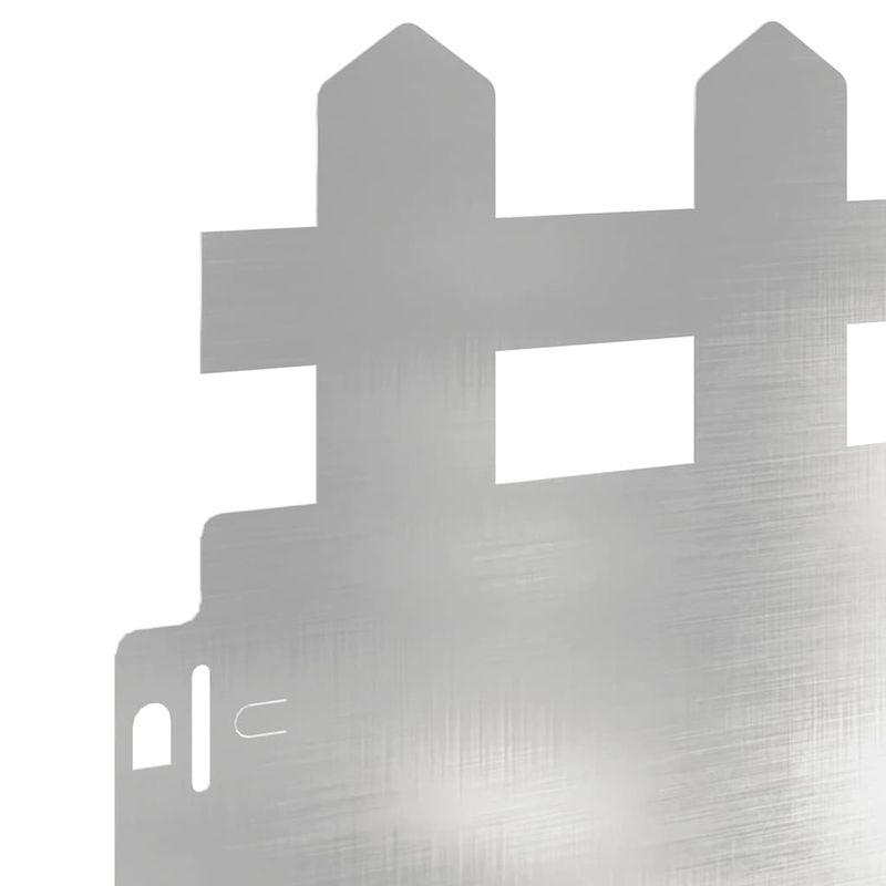 Casa si Gradina - Gradina si terasa - Garduri, panouri si accesorii - Borduri pentru gazon 10 pcs Argintiu 103 x 0,05 x 22 cm - Infinity.ro