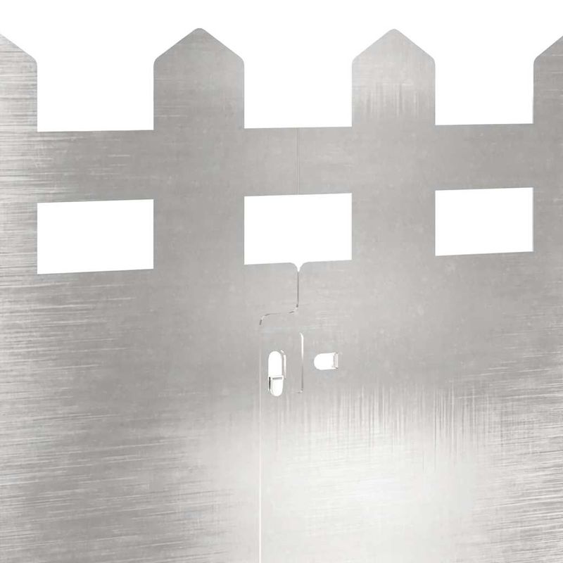 Casa si Gradina - Gradina si terasa - Garduri, panouri si accesorii - Borduri pentru gazon 10 pcs Argintiu 103 x 0,05 x 22 cm - Infinity.ro