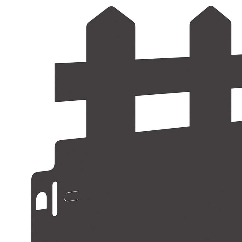 Casa si Gradina - Gradina si terasa - Garduri, panouri si accesorii - Borduri pentru gazon 20 pcs Negru 103 x 0,05 x 22 cm Otel - Infinity.ro