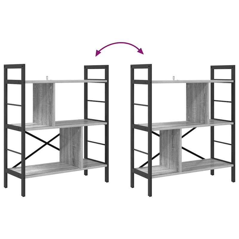 Casa si Gradina - Mobilier - Biblioteci si rafturi - Biblioteci - Raft pentru carti Gri Sonoma 75 x 30 x 91 cm Lemn compozit - Infinity.ro