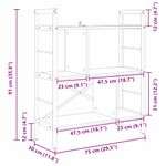 Casa si Gradina - Mobilier - Biblioteci si rafturi - Biblioteci - Raft pentru carti Gri Sonoma 75 x 30 x 91 cm Lemn compozit - Infinity.ro