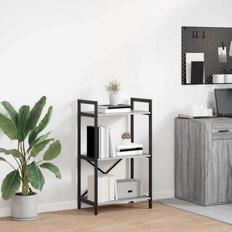 Casa si Gradina - Mobilier - Biblioteci si rafturi - Biblioteci - Raft pentru carti Gri Sonoma 56 x 34 x 96 cm Lemn compozit - Infinity.ro