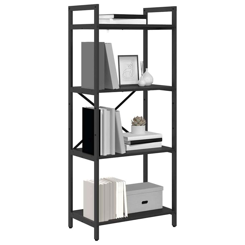 Casa si Gradina - Mobilier - Biblioteci si rafturi - Biblioteci - Raft pentru carti Stejar Negru 56 x 34 x 133,5 cm Lemn compozit - Infinity.ro
