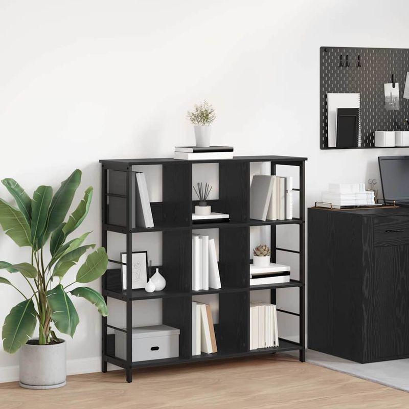 Casa si Gradina - Mobilier - Biblioteci si rafturi - Biblioteci - Raft pentru carti Stejar Negru 102 x 32 x 104,5 cm - Infinity.ro