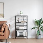 Casa si Gradina - Mobilier - Biblioteci si rafturi - Biblioteci - Raft pentru carti Stejar Negru 60 x 29,5 x 115 cm Lemn compozit - Infinity.ro