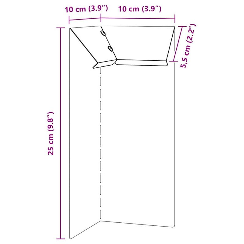 Casa si Gradina - Gradina si terasa - Garduri, panouri si accesorii - Gard pentru melci Ruginit 10 x 10 x 25 cm - Infinity.ro